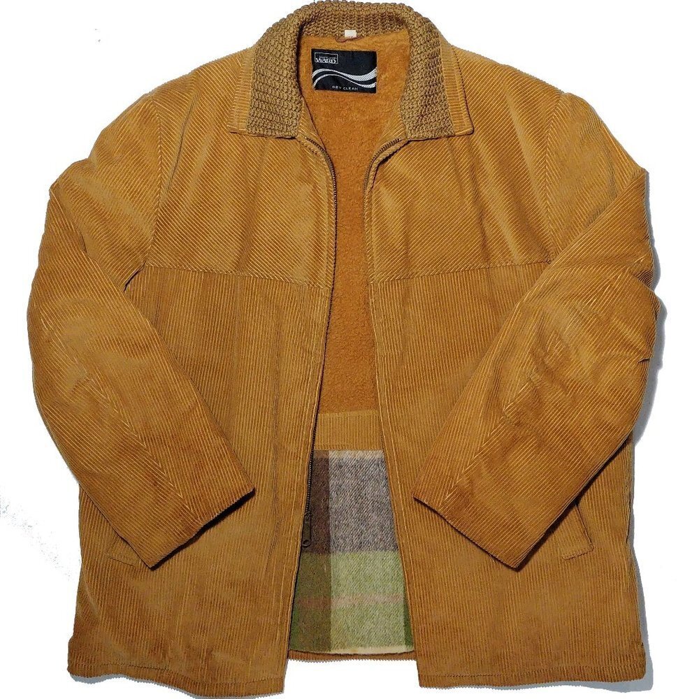 Montgomery Ward Vintage Wool Lined Corduroy Winter Jacket Sz XL